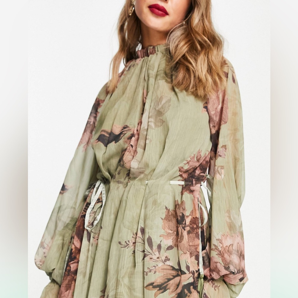 Asos high neck midi dress